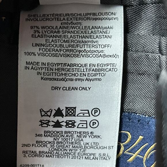 Brooks Brothers 346 Stretch Wool 2 Piece Suit Gray Striped Blazer 44R Pant 35x31 - Picture 8 of 16